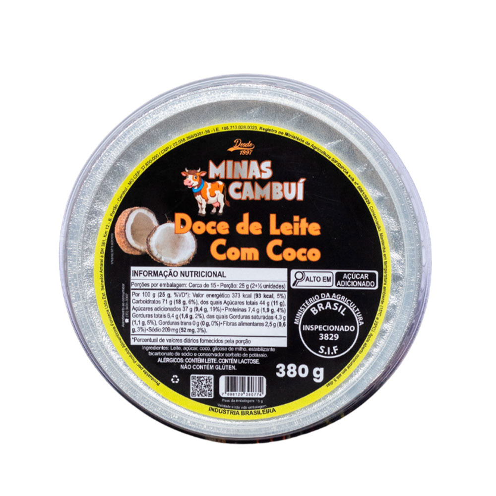 Doce de Leite com Coco Tablete 380g
